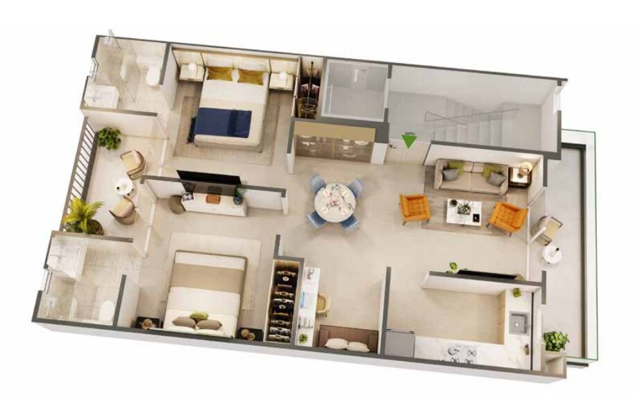 SMART WORLD GEMS 2BHK