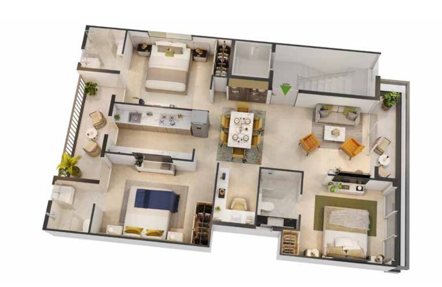 SMART WORLD GEMS 3BHK