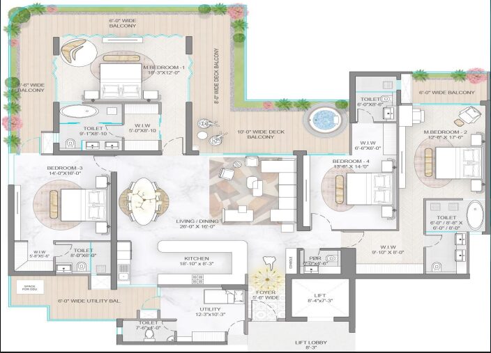 M3M ELIE SAAB LAYOUT
