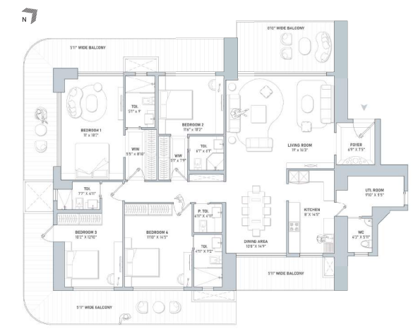 INDIABULLS ESTATE AND CLUB 4bhk