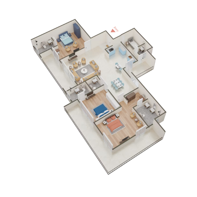 LANDMARK SKYVUE 3BHK