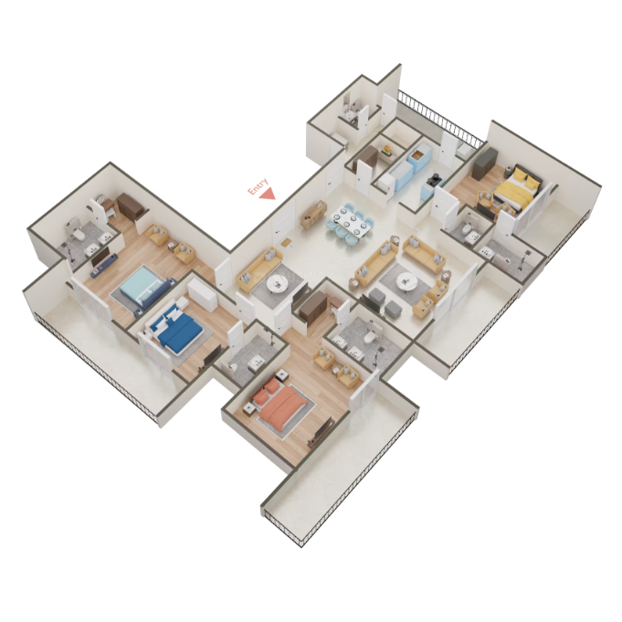 LANDMARK SKYVUE 4BHK