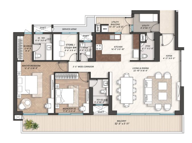 AIPL RIVIERA 2BHK -2