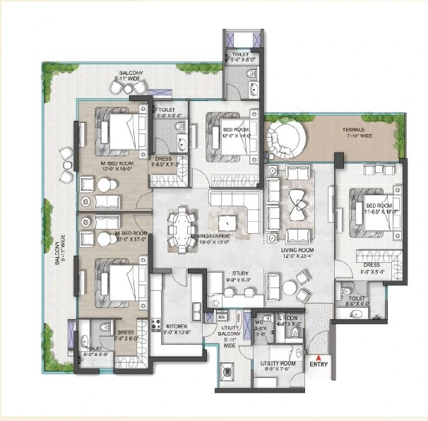 M3M St. Andrews -3745 Sq.Ft