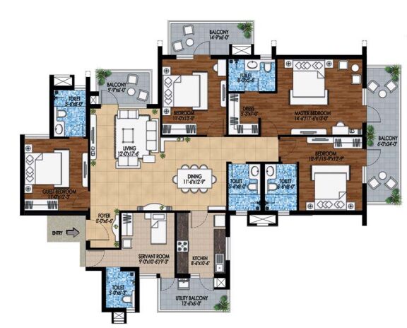 M3M WOODSHIRE SECTOR 107 GURGAON 4BHK - 2