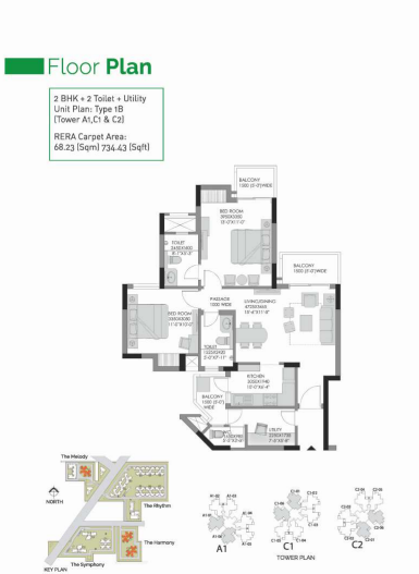 EXPERION THE HEARTSONG 2BHK -1