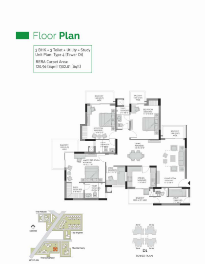 EXPERION THE HEARTSONG 3bhk -1