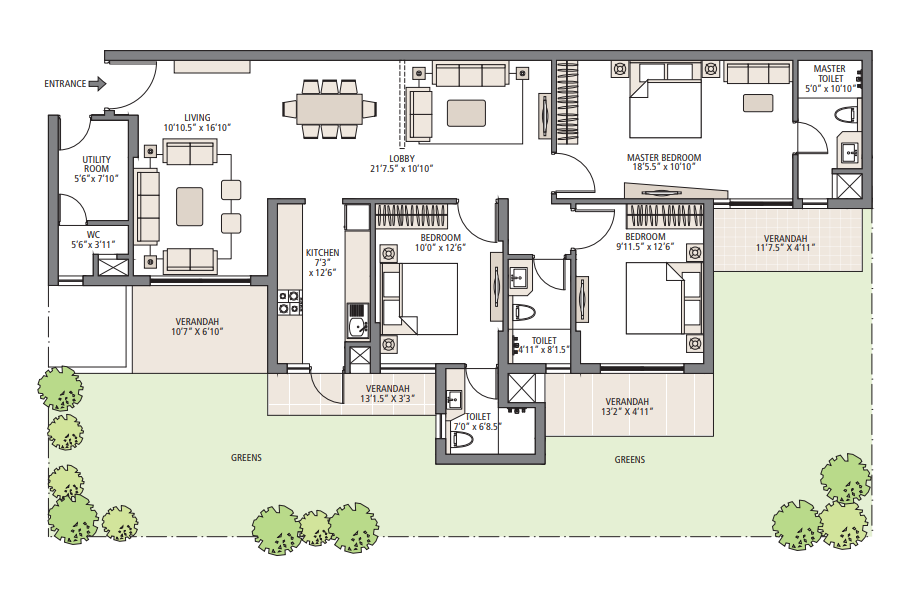 EMAAR IMPERIAL GARDENS 3BHK -1