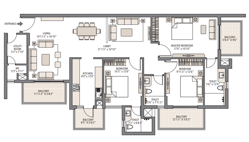 EMAAR IMPERIAL GARDENS 3BHK -2