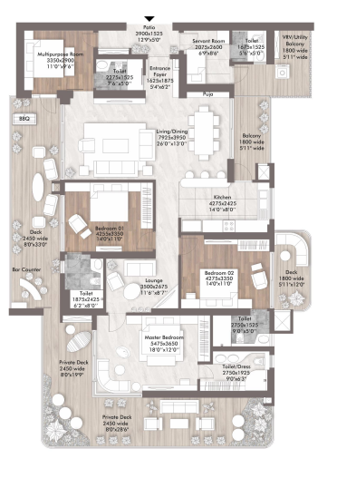 ELAN THE PRESIDENTIAL 4bhk
