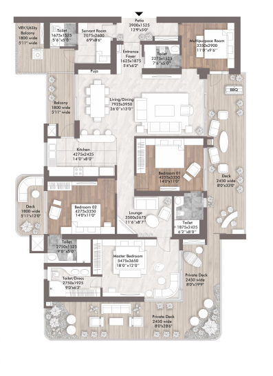 ELAN THE PRESIDENTIAL 4bhk
