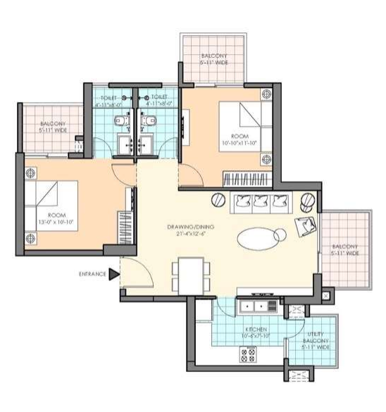 M3M HEIGHTS SECTOR 65 GURGAON 2BHK