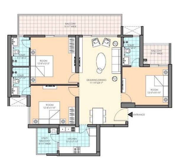 M3M HEIGHTS SECTOR 65 GURGAON 3BHK