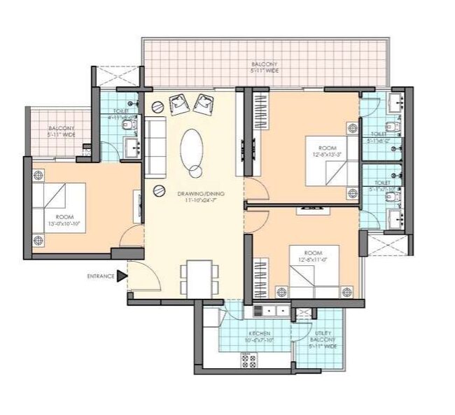 M3M HEIGHTS SECTOR 65 GURGAON 3BHK