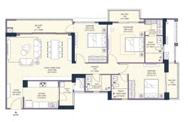 EMAAR URBAN OASIS 3bhk